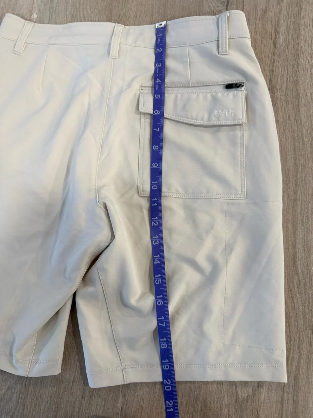 BYLT Premium Basics Kinetic Khaki Tan Short Performance Golf Minimalist S